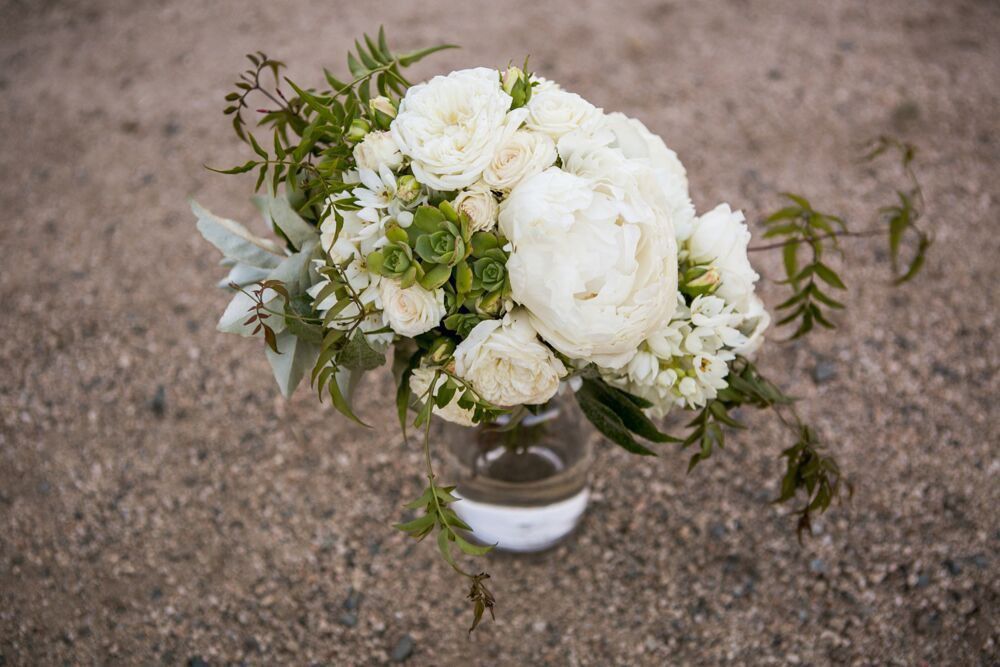 white flower on the vase