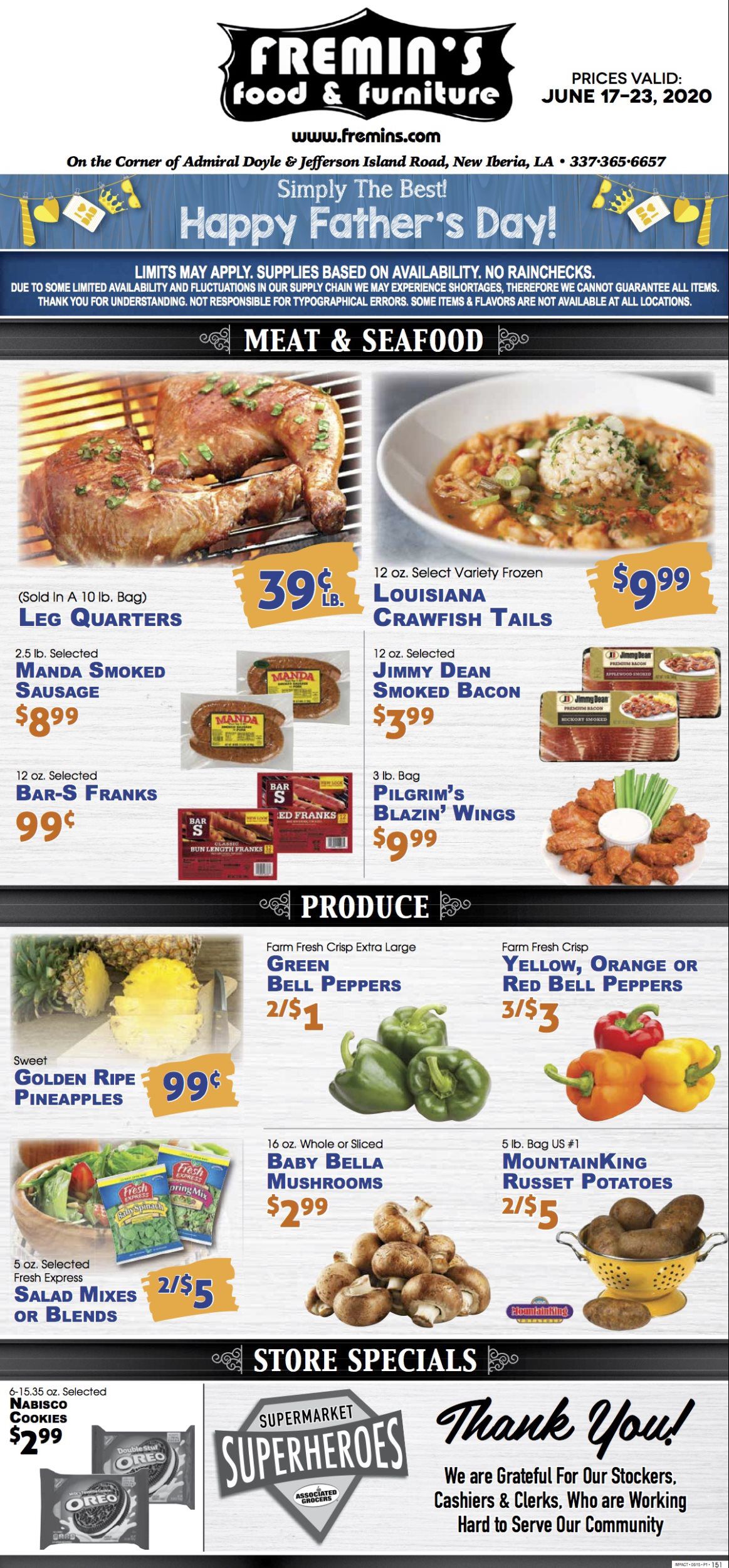 Weekly AD Fremin's Food and Furniture