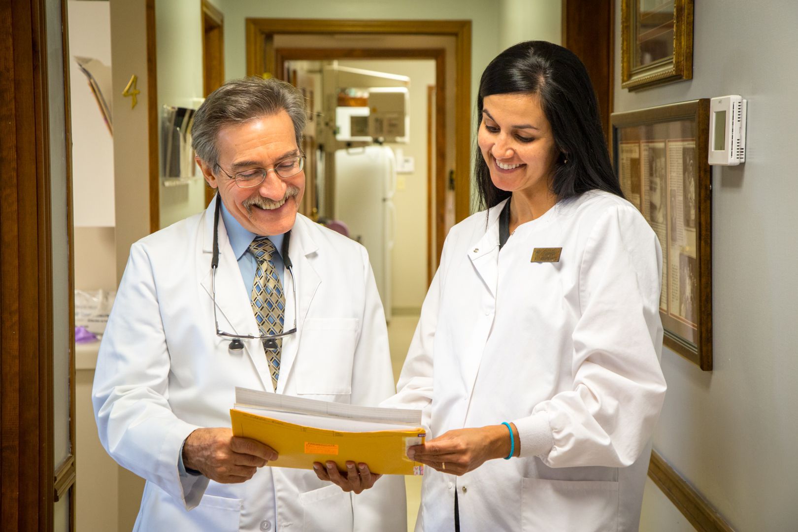 doctors looking at the patients results