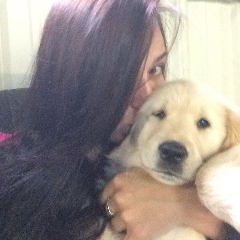 woman hugging her food