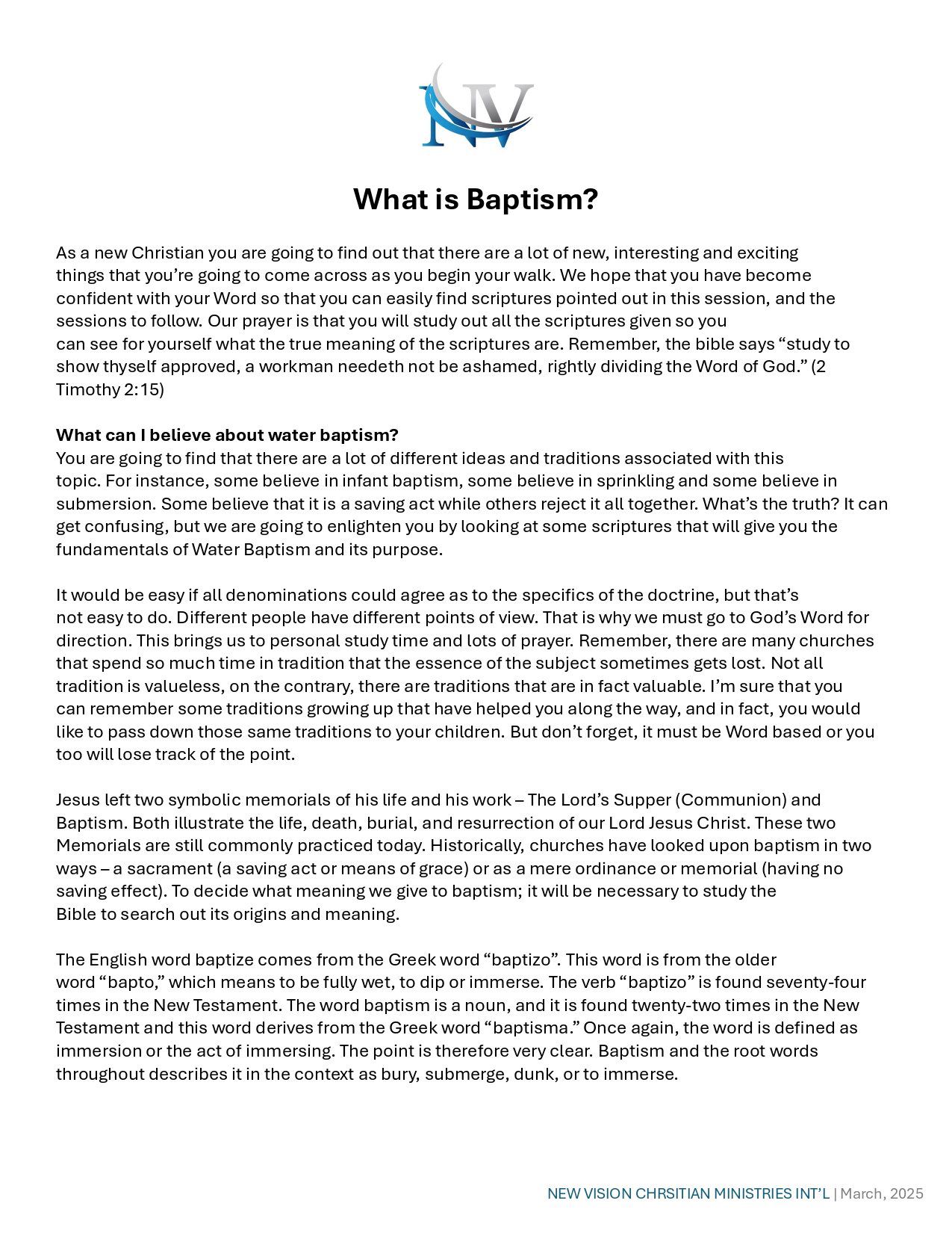 What is Baptism?