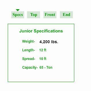 Junior Spreader Bar Model specifications