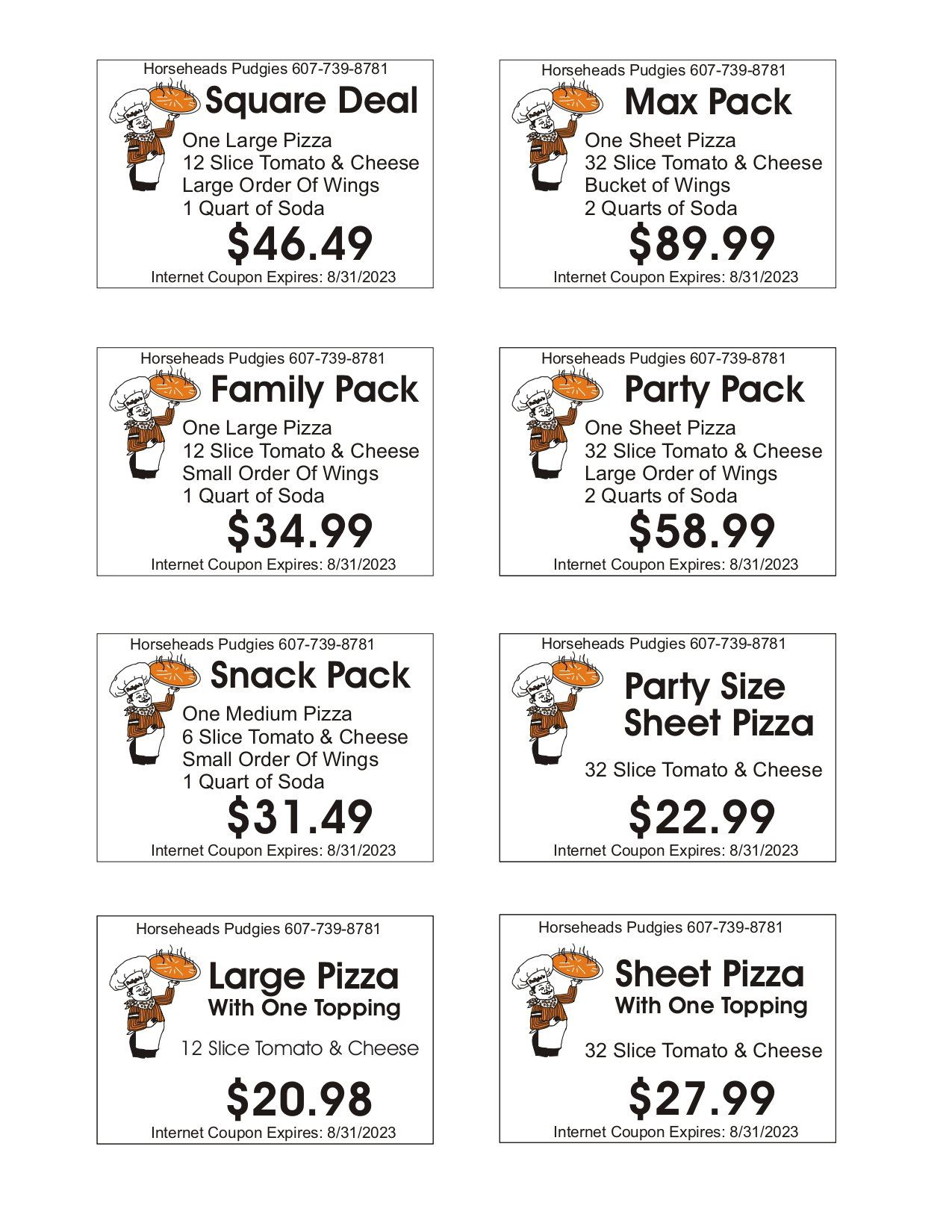 Coupons Pudgies Pizza