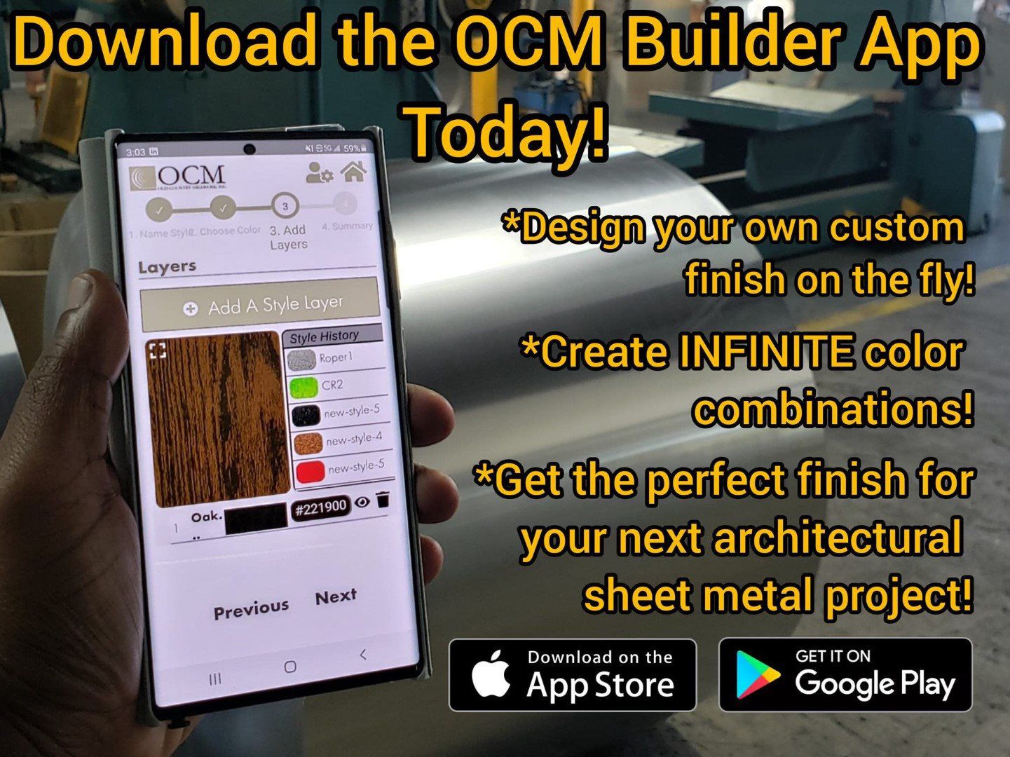 Design your own panels with the OCM Builder