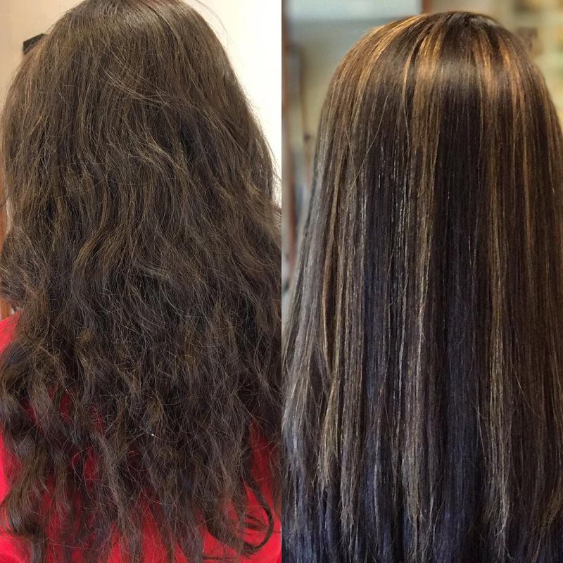 Haircut highlights Brazilian blowout by Nancy