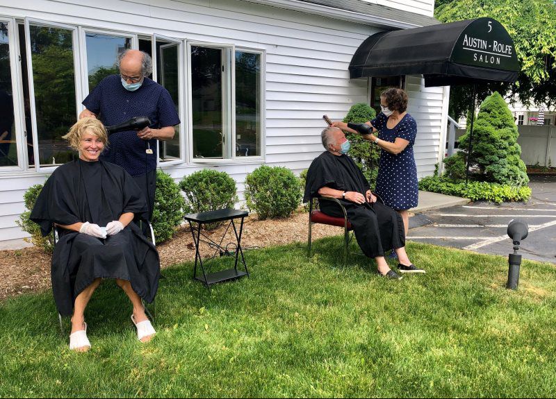 Al Fresco Blowdry under the tents!