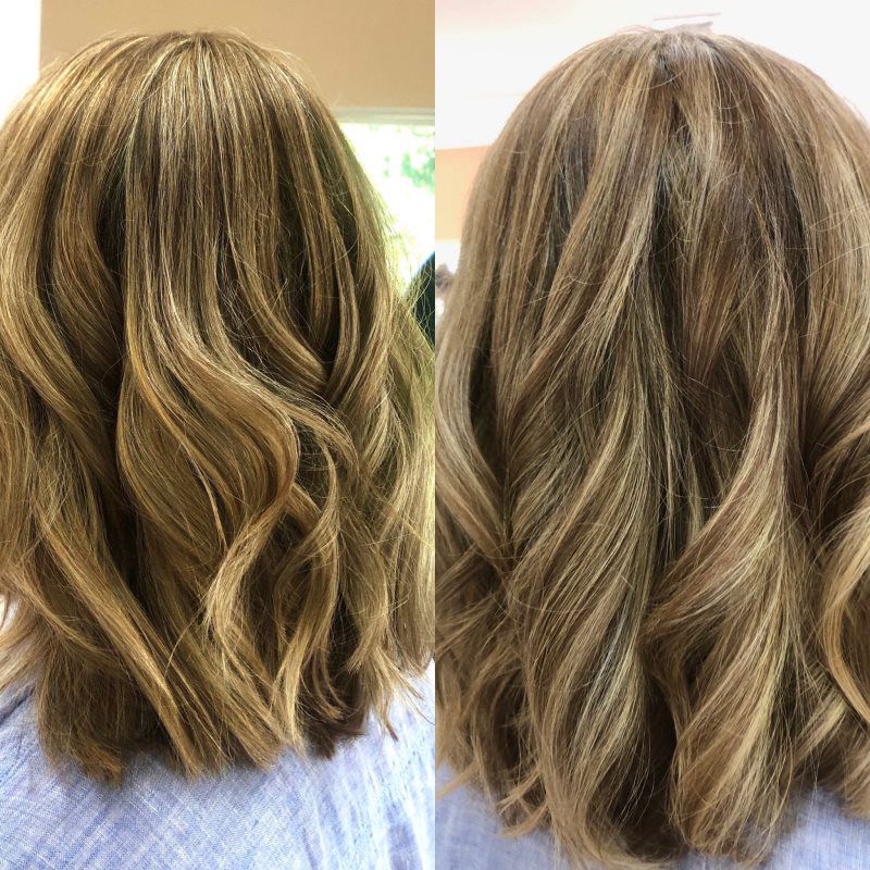 Highlights & lowlights and haircut & style by Krisztina