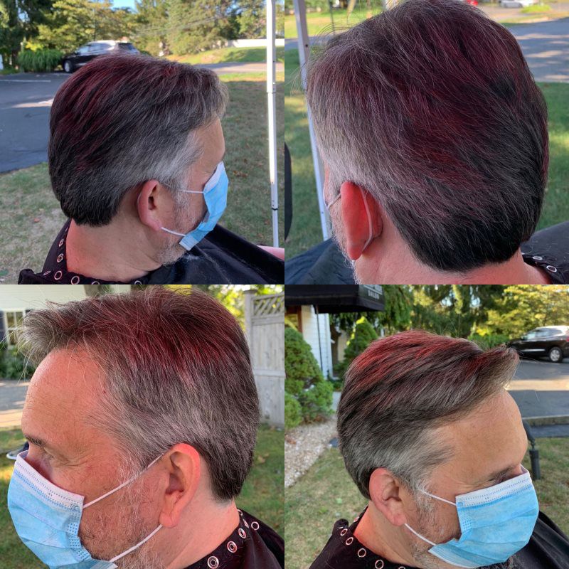 Outdoor Men’s haircut by Rudy