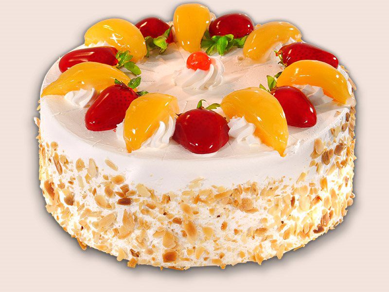 Strawberry Peach Cake 10"
