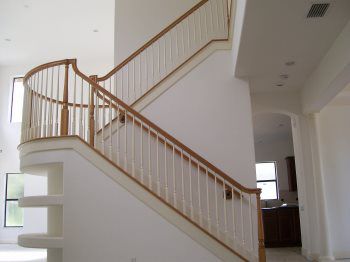 long cable railing staircase