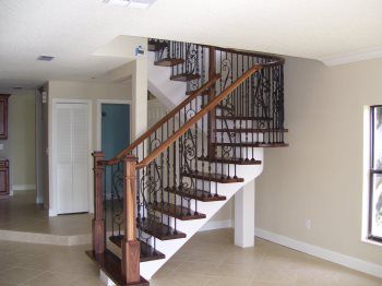 white cable railing staircase