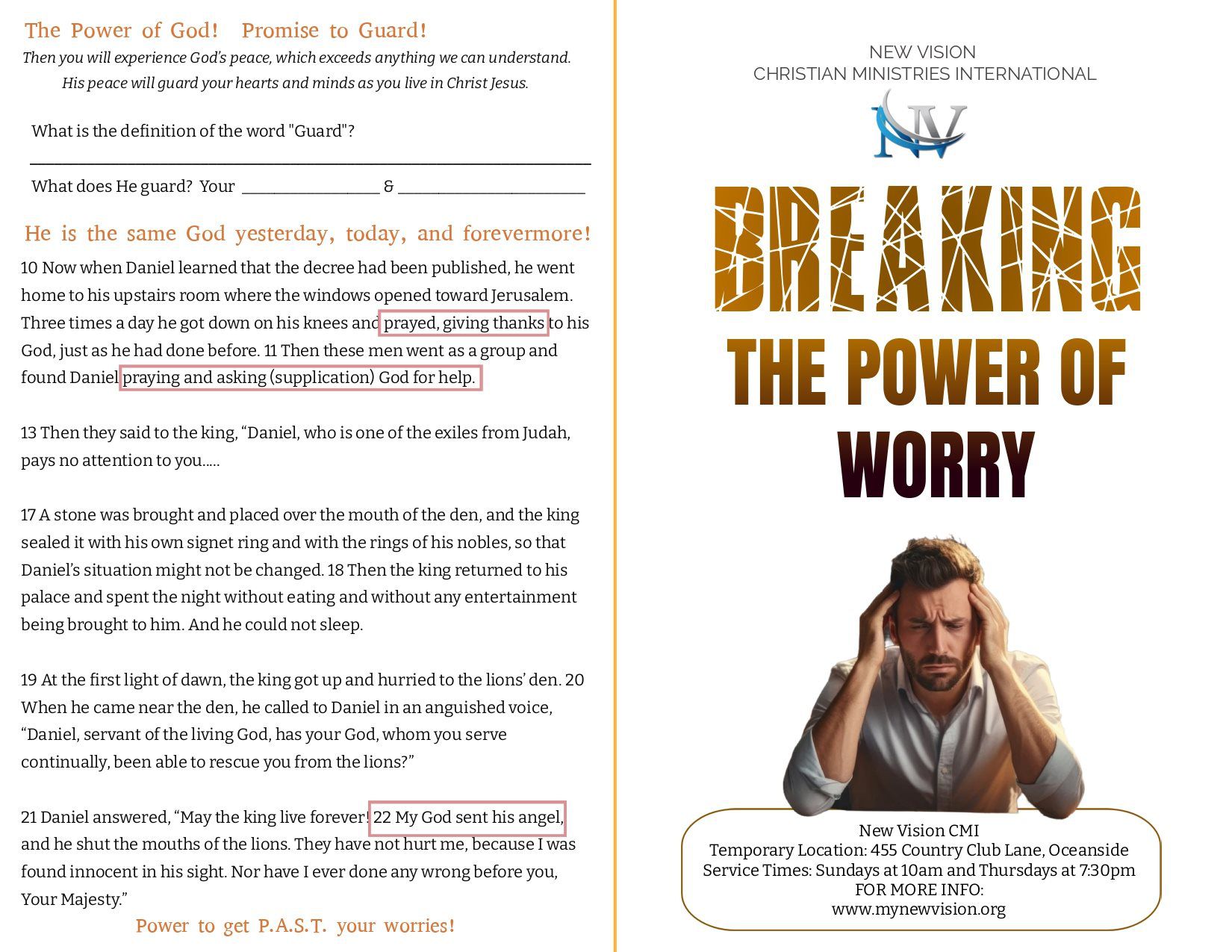 Breaking the Power of Worry Lesson