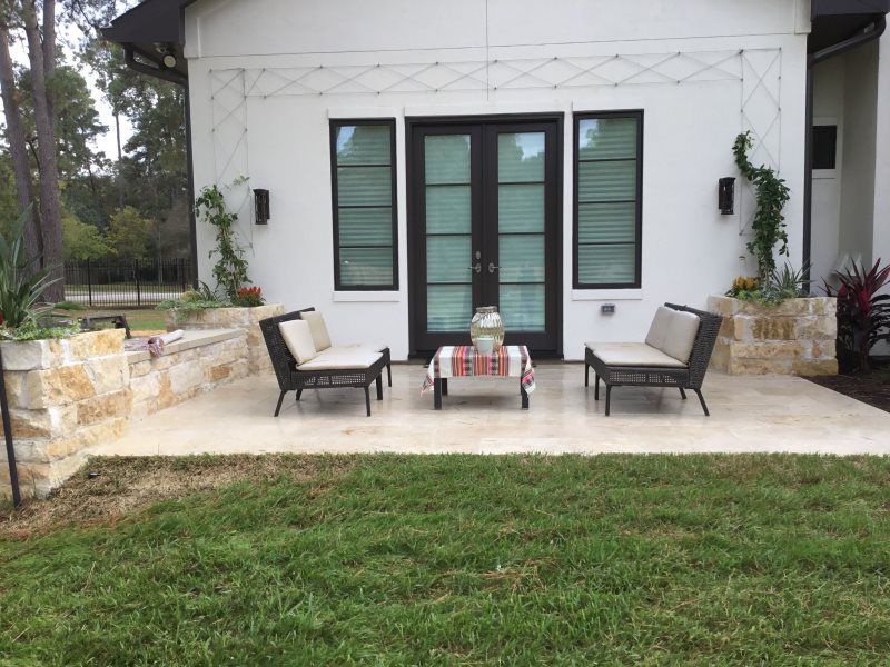 Travertine Patio