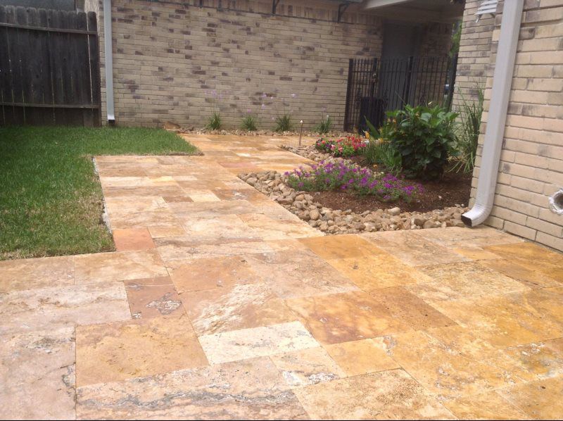 Travertine Patio