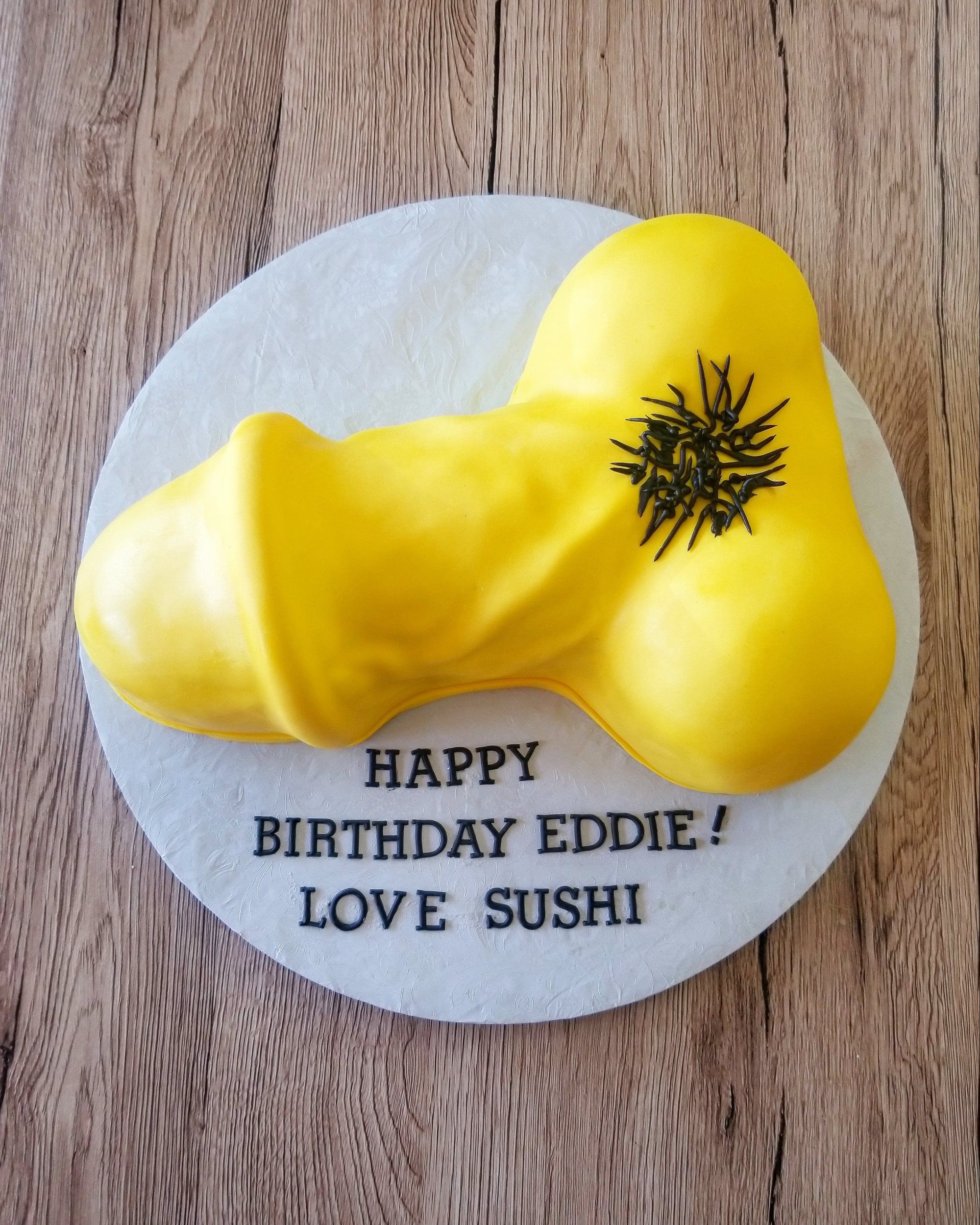 Eddie Huang Yellow Penis Cake Gag Gift