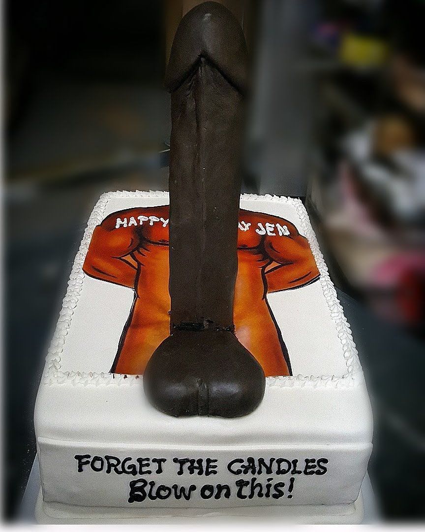 Penis Cake for Black Men - 10" Extended