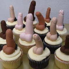 Curvy Penis Cupcakes Mixed Races