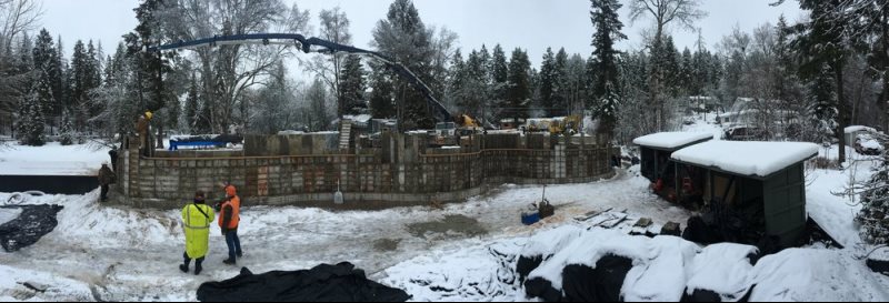 Retaining Wall Pour