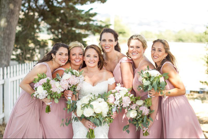 bride with the bridesmaid