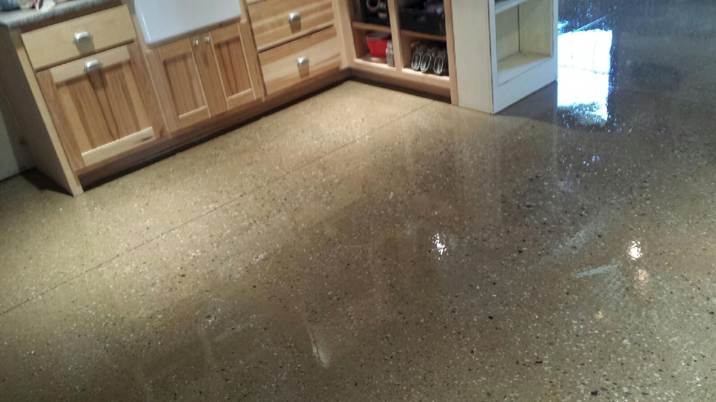 Polished Concrete with Polyaspartic top coat