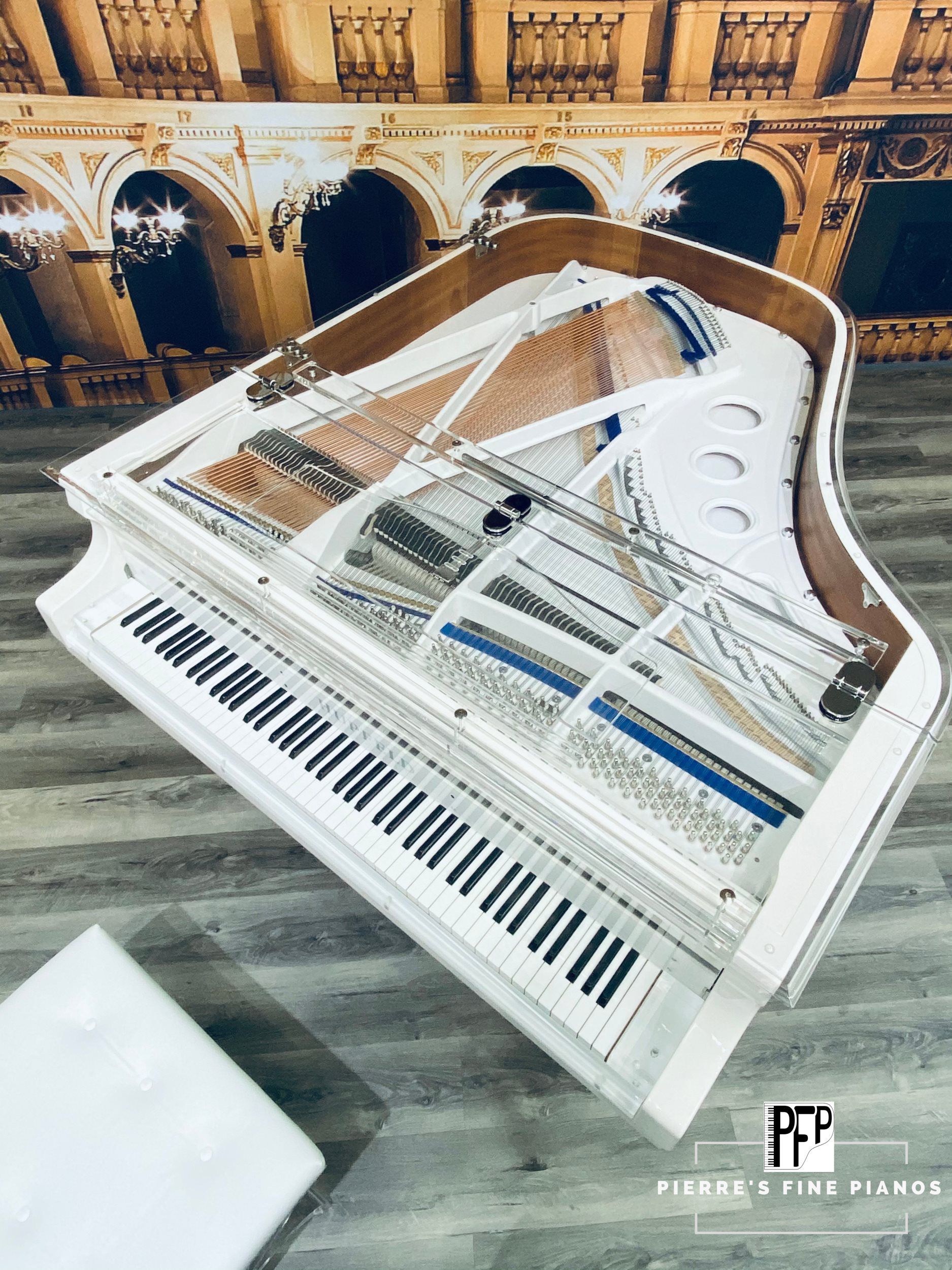 Hupfeld Transparent Crystal Piano for Sale at Pierre's Fine Pianos