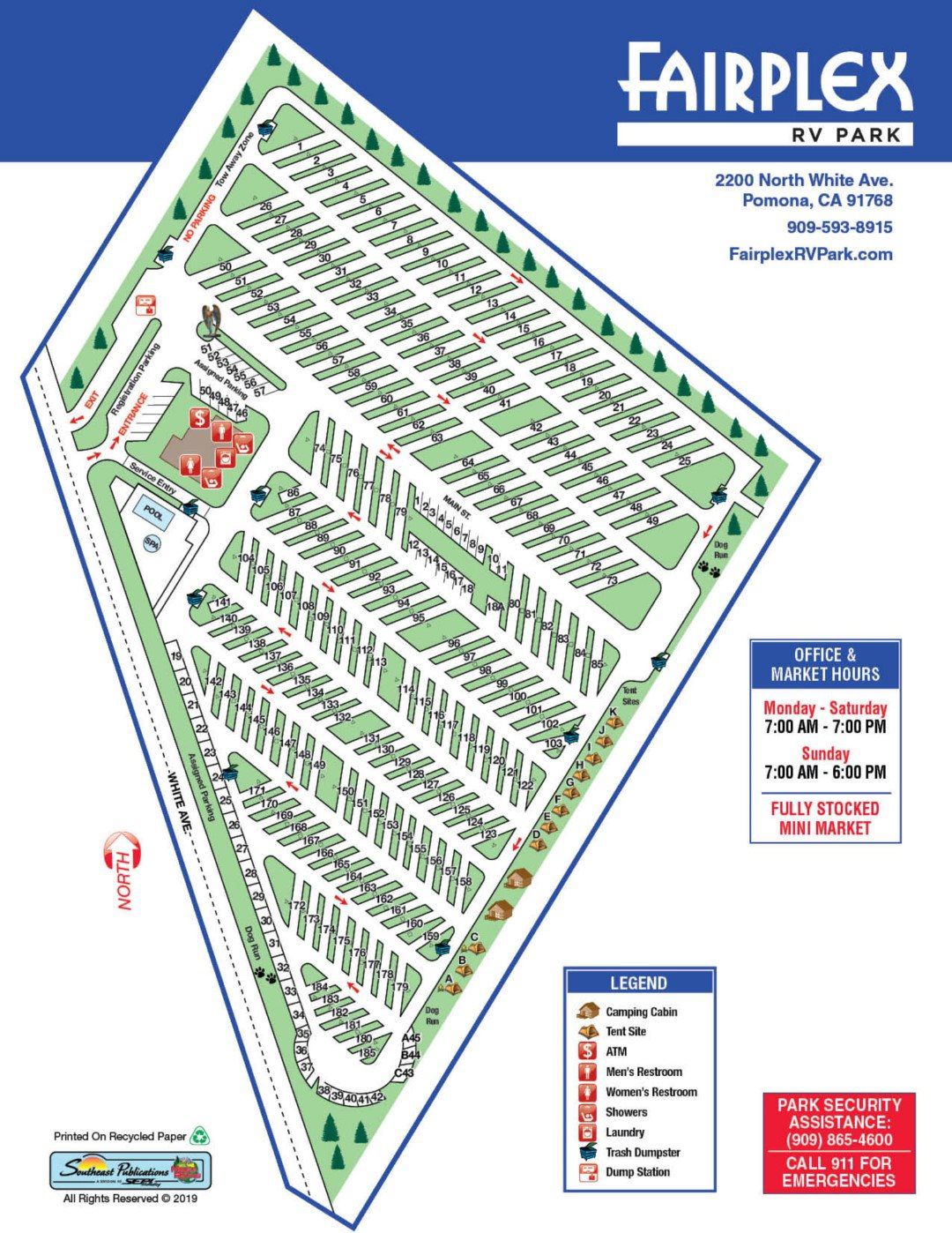 Campground Map | Fairview RV Park - Fairplex RV Park