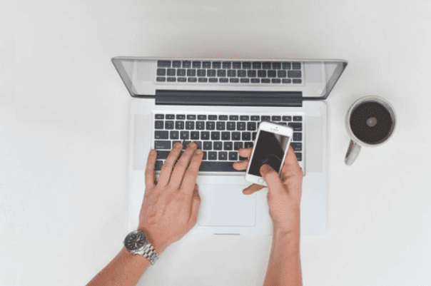 coffe, phone and computer