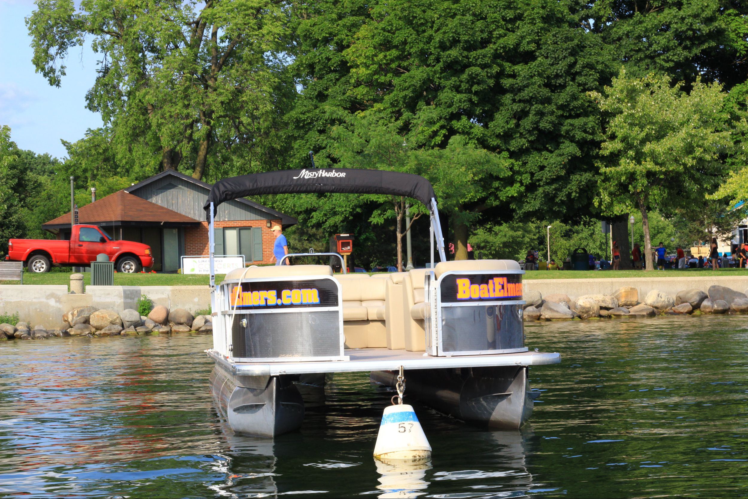 Pontoon Boat Rentals Boat Elmers Elmer's Lake Geneva Boat Rental