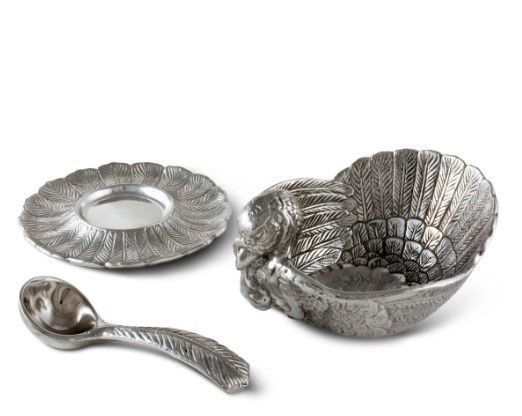 Turkey 3 Piece Condiment Set Separated