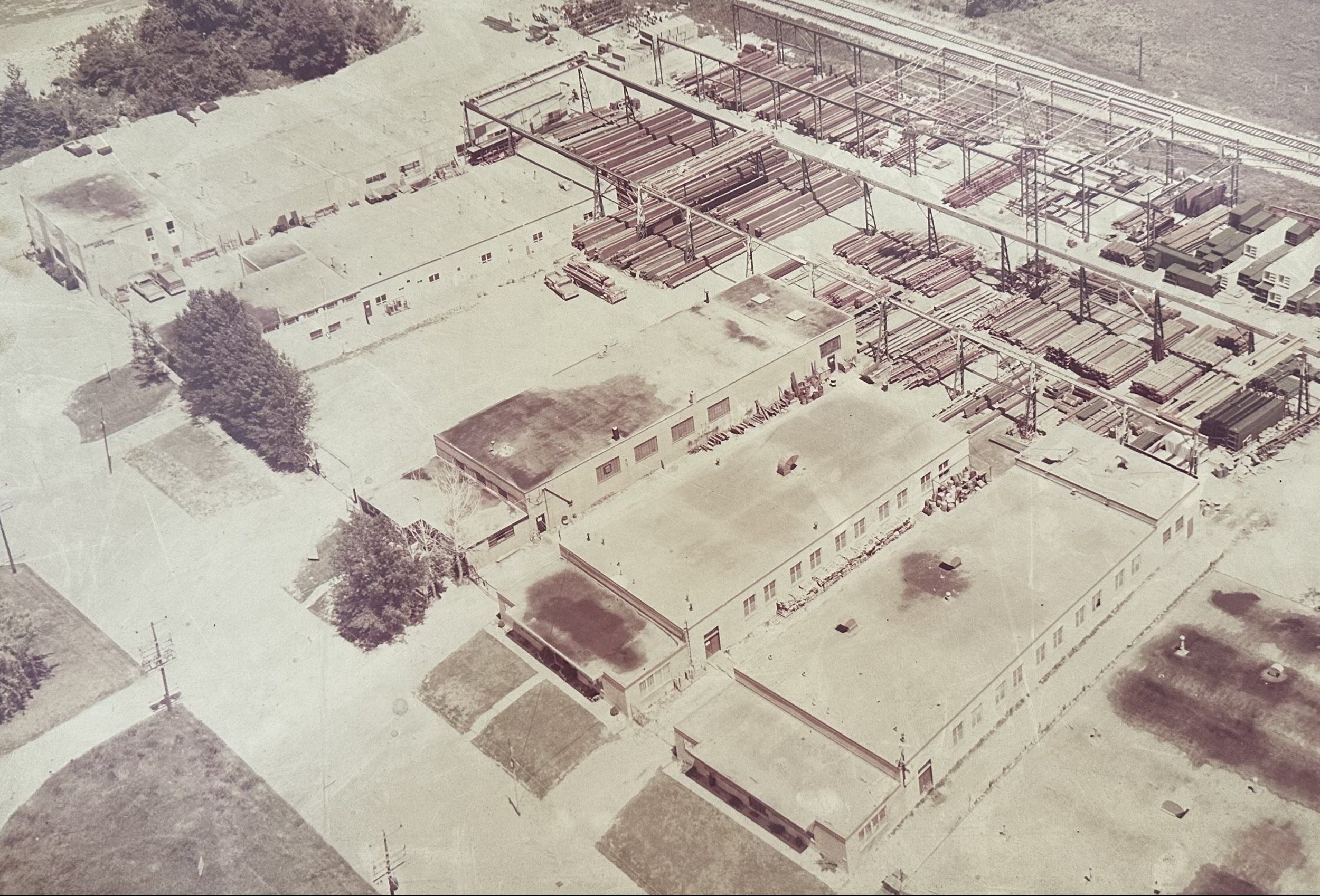 Historic aerial view of EIW’s facility footprint in the 1950s