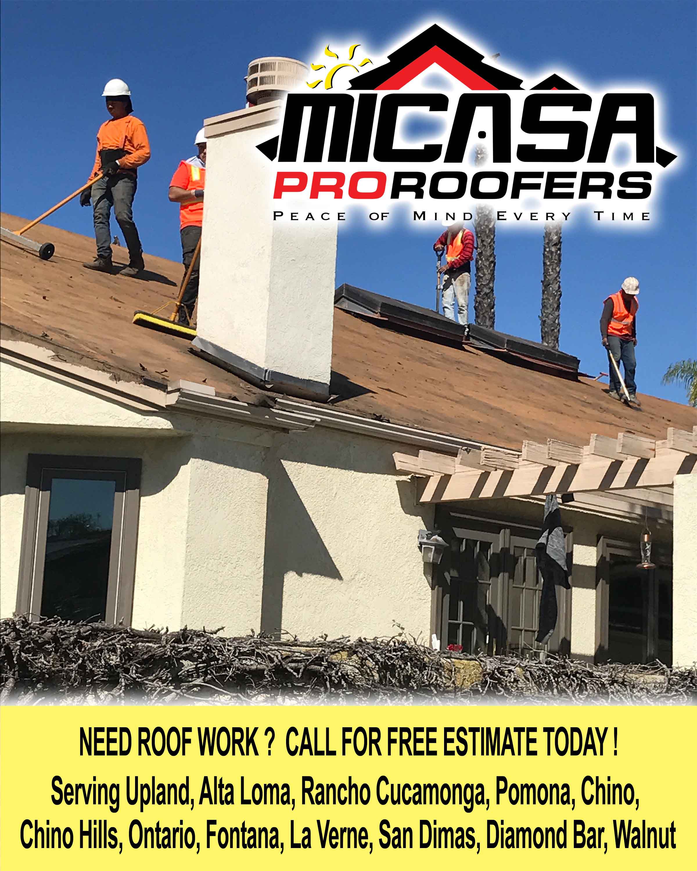 Get your estimate today!! Rancho Cucamonga Roofing Company