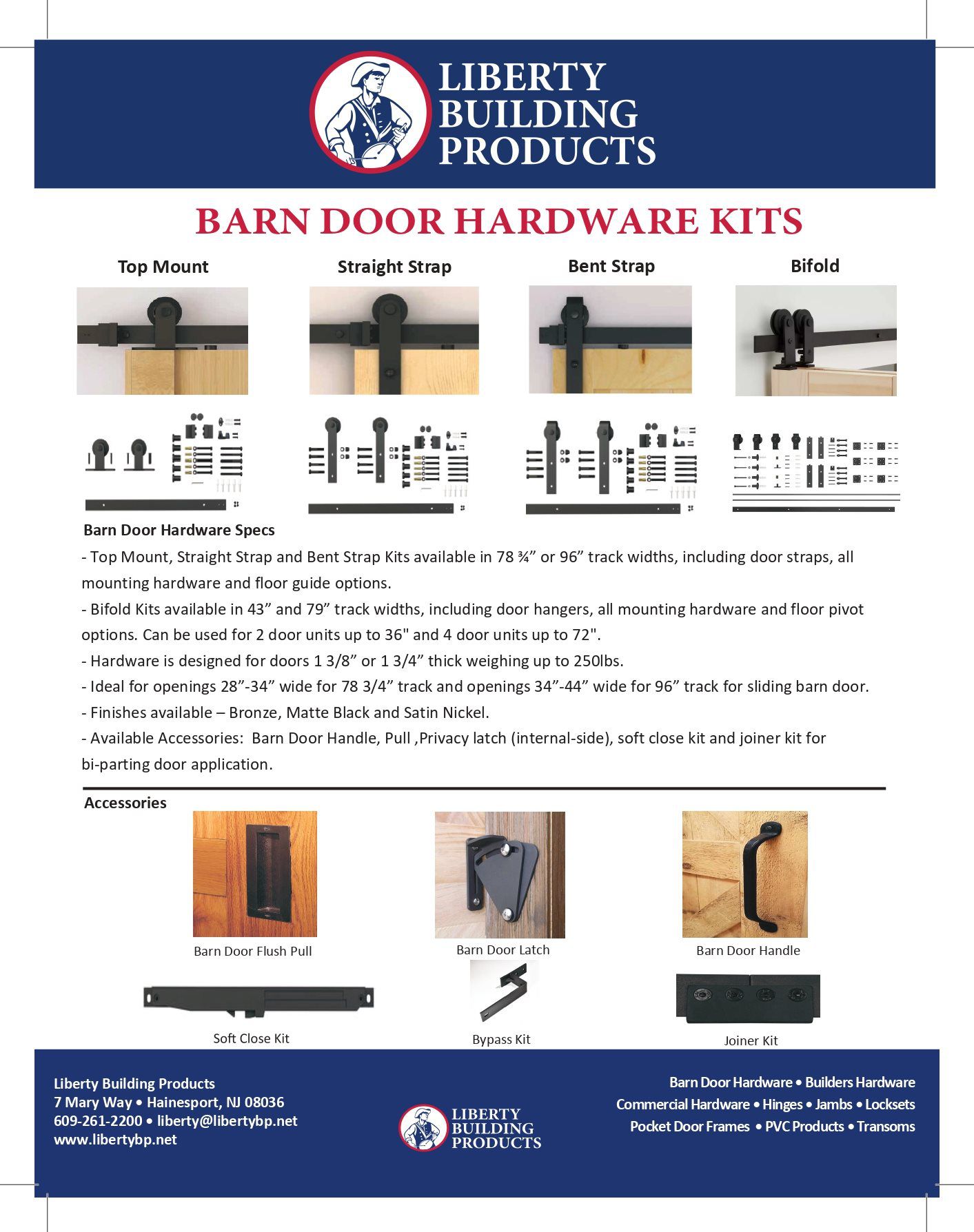 Liberty Barn Door Hardware Catalog