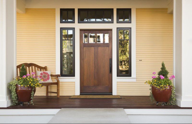 classic wood entry door