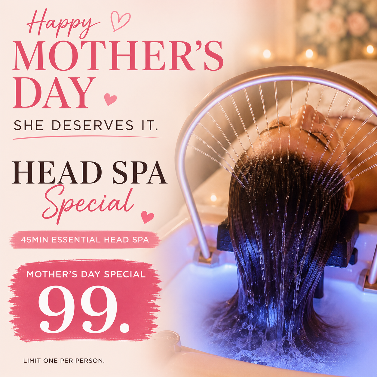 Mothers day head spa