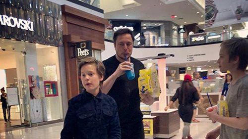 Elon Musk enjoying Wetzels Pretzels