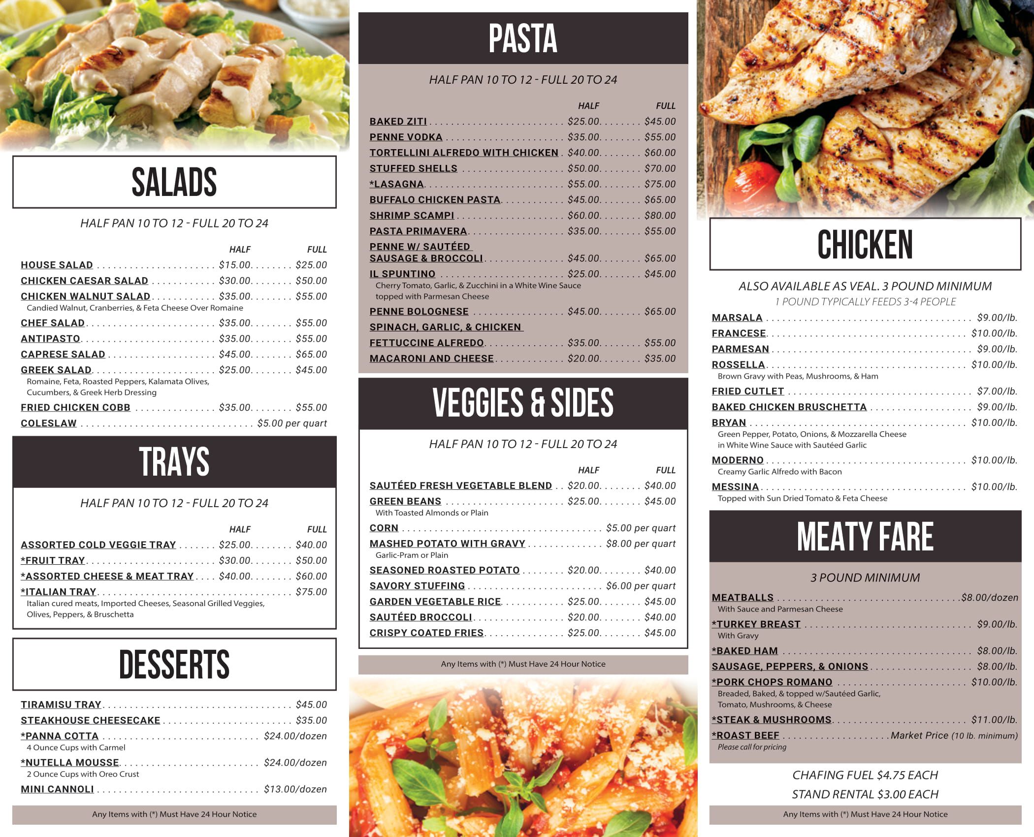 Menu Basile Italian Delight Restaurant