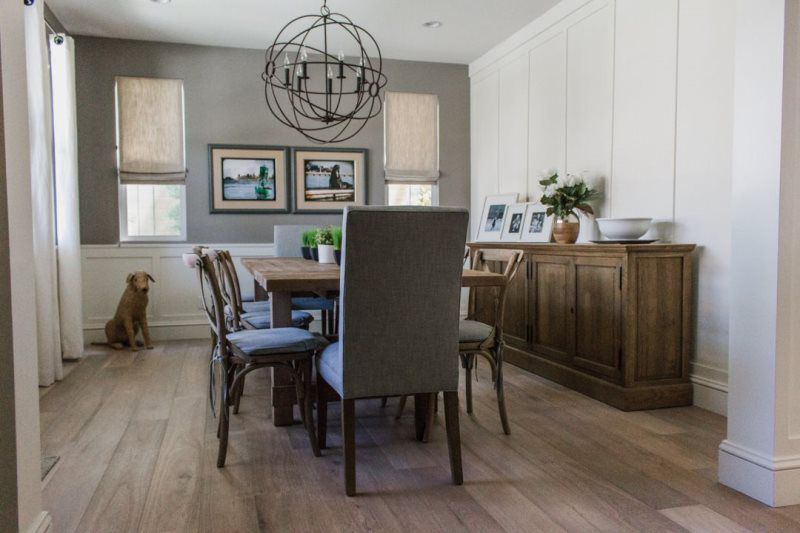 painted dining room wall panels | wainscot