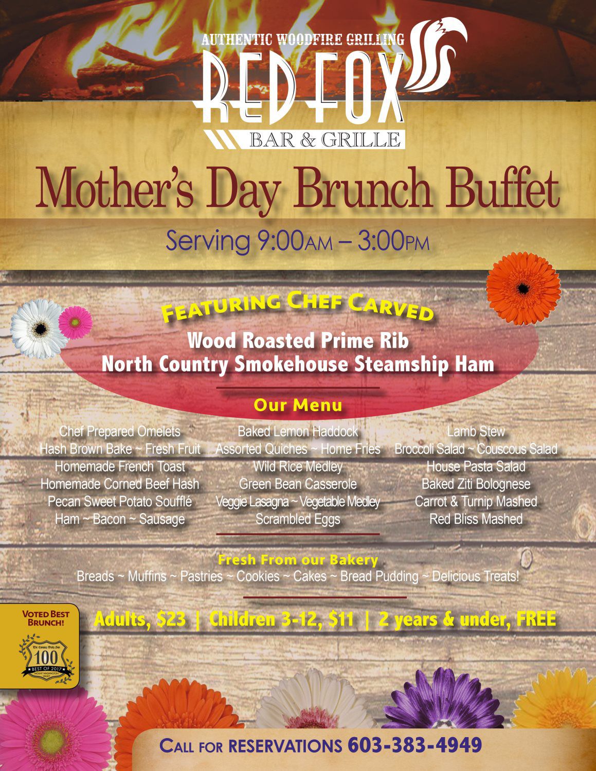 Mothers Day Buffet - Red Fox Bar & Grille