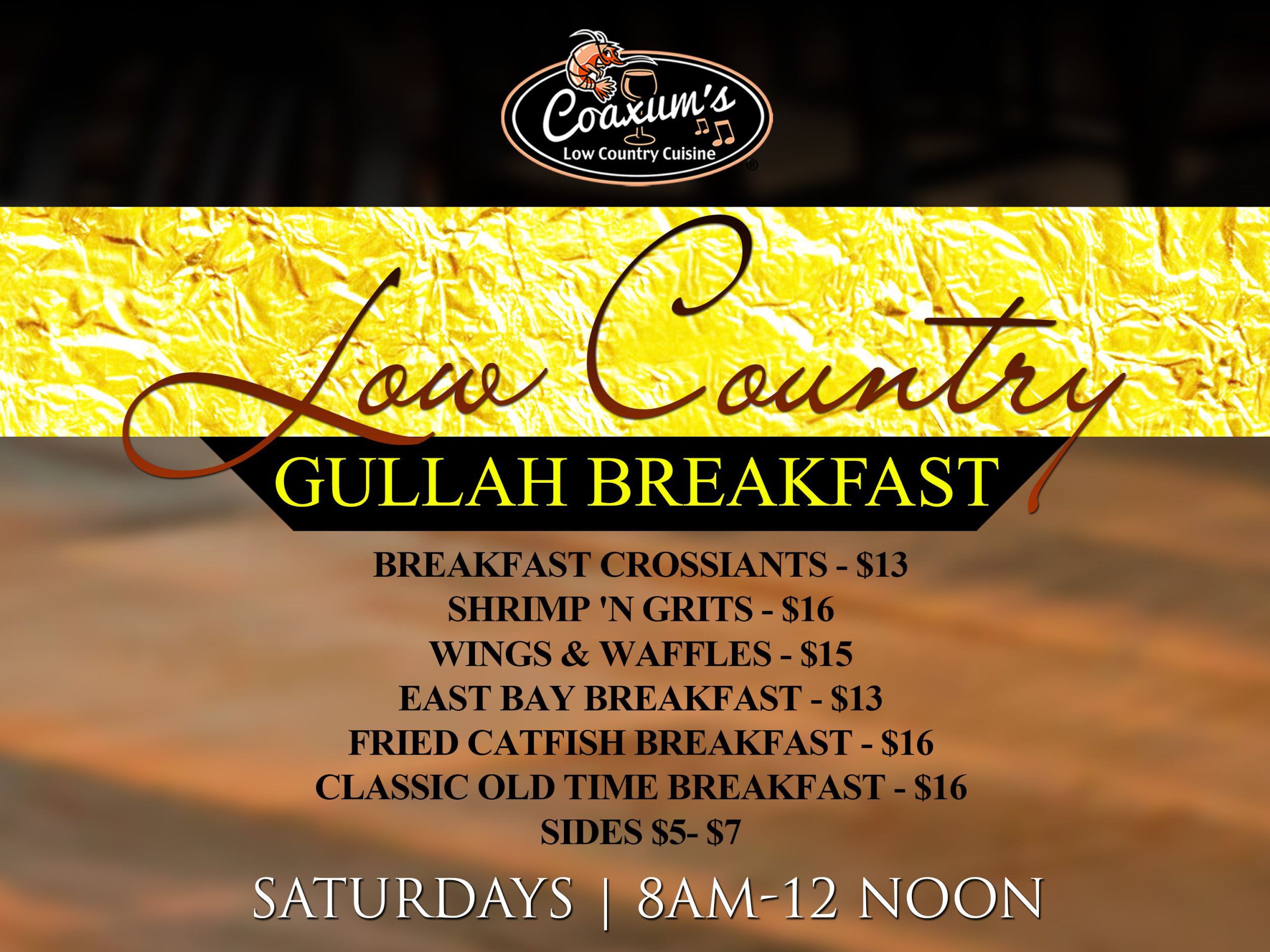 Coaxums Satruday Breakfast