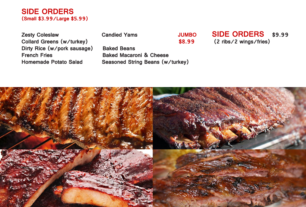 Tender Menu The Tender Rib