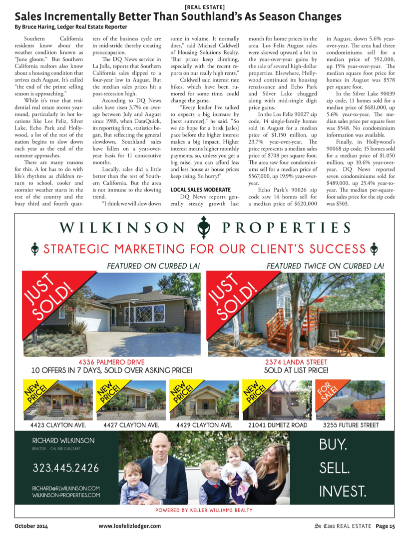 Press for Richard Wilkinson, Realtor
