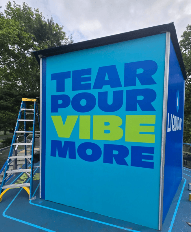 Custom storefront wrap by Mineola Signs and Awnings, Mineola, New York
Vibrant storefront wrapping from Mineola Signs and Awnings in Mineola, New York. This wrap covers the entire storefront, creating a cohesive and inviting look that draws in custom